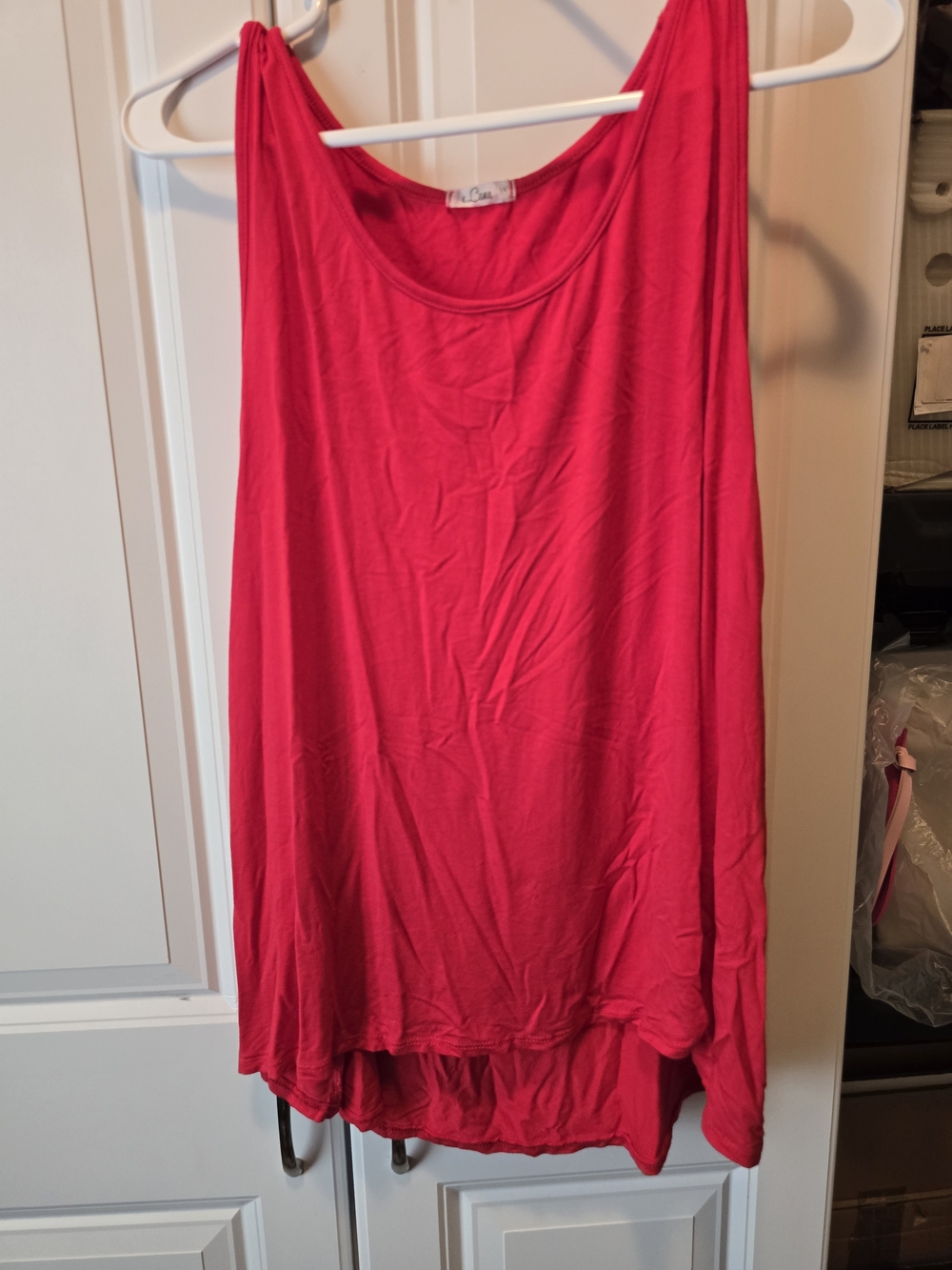 Bright Red Women's Casual High-Low Shirt